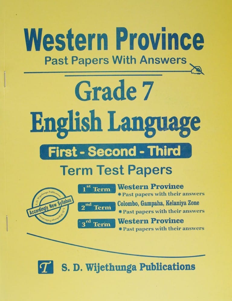 7-English Language-I-II-III-Term Test-Western Province-P/P
