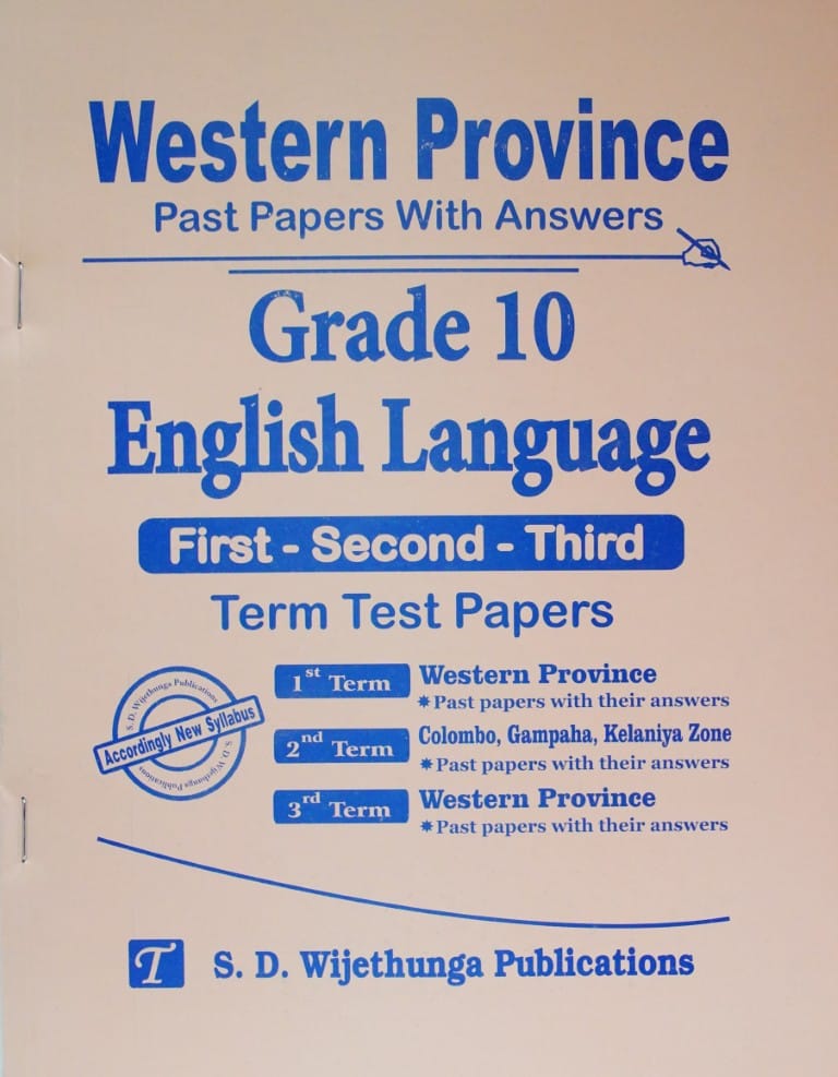 10-English Language-I-II-III-Term Test-Western Province-P/P