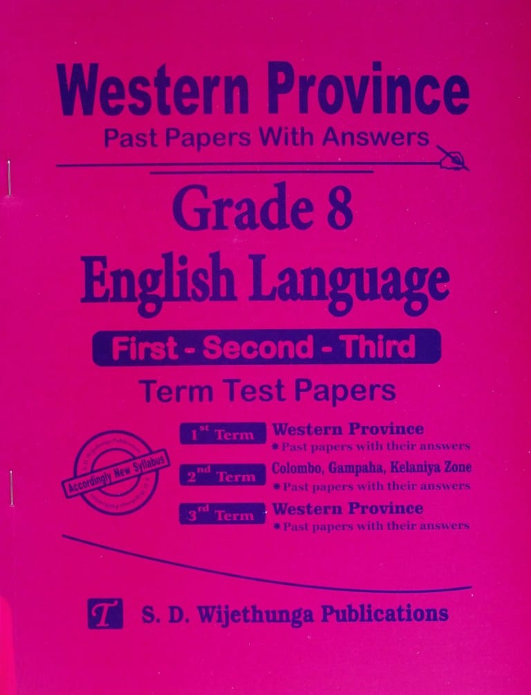 8-English Language-I-II-III-Term Test-Western Province-P/P