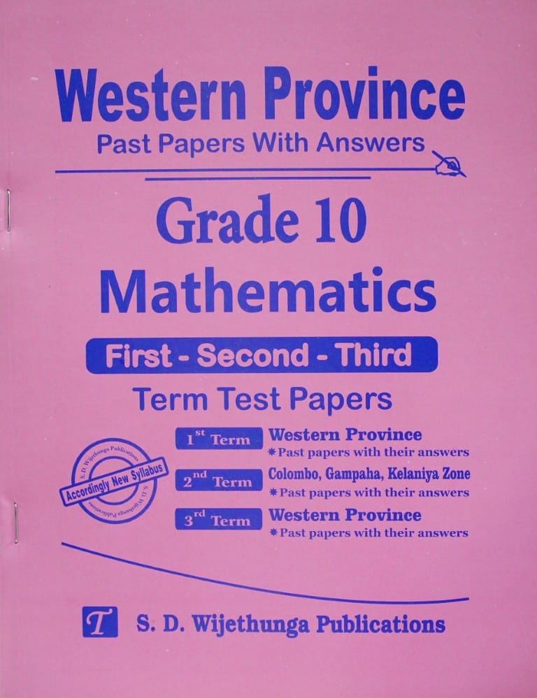 10-Mathematics-I-II-III-Term Test-Western Province