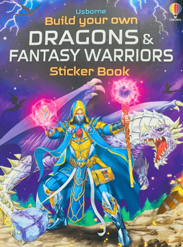 Build Your Own Dragons And Fantasy Warriors-Usborne Sticker Book